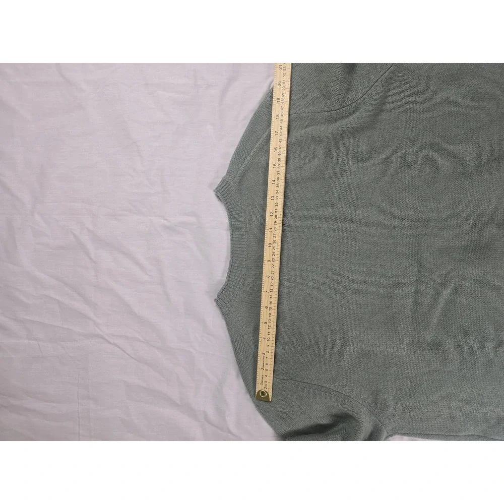 Quince Sweater Mens Medium Green 100% Mongolian Cashmere Crewneck Knit Pullover